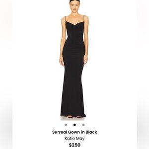 Katie May Black Halter Maxi Gown